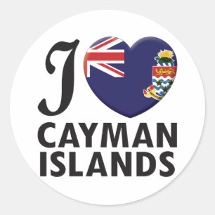 Sticker Rond Amour des Îles Caïman