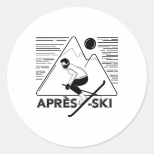 Sticker Rond Amour drôle d'après-ski - Superbe cadeau pour les