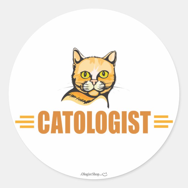 Sticker Rond Amour drôle Mon chat (Devant)