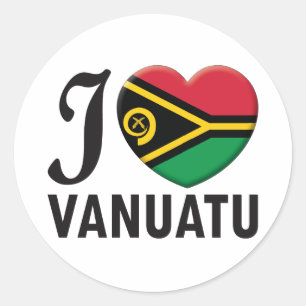 Sticker Rond Amour du Vanuatu