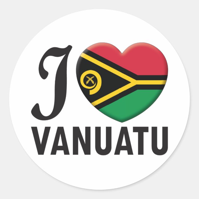 Sticker Rond Amour du Vanuatu (Devant)