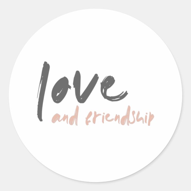 Sticker Rond Amour et amitié | Modern Forever Friend Bestie (Devant)