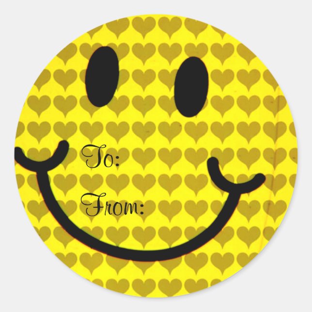 Sticker Rond Amour et bonheur_ (Devant)