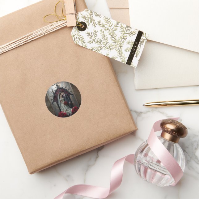 Sticker Rond Amour Éternel Gothique  (Cadeaux)