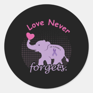 Sticker Rond Amour Fin Alzheimer Fin Heimer Sensibilisation Hei