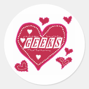 Sticker Rond Amour GEEK
