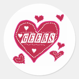 Sticker Rond Amour GEEK