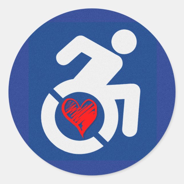 Sticker Rond Amour Handicap (Devant)