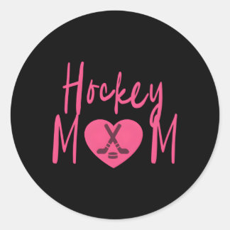 Sticker Rond Amour Hockey Maman