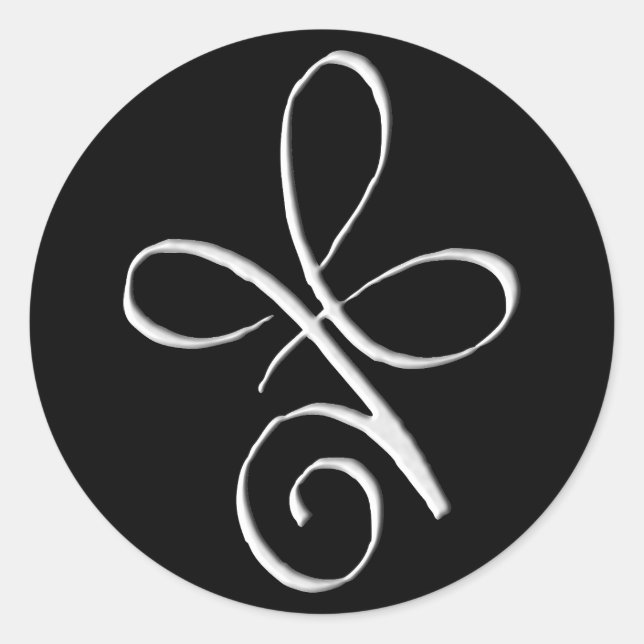 Sticker Rond Amour inconditionnel d'argent (Devant)
