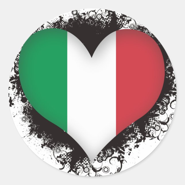Sticker Rond Amour Italie du cru I (Devant)
