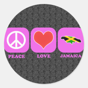 Sticker Rond Amour Jamaïque de paix
