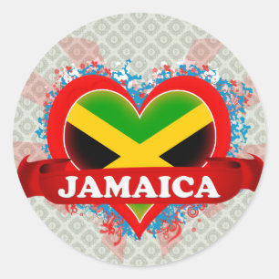Sticker Rond Amour Jamaïque du cru I