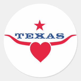 Sticker Rond Amour le Texas