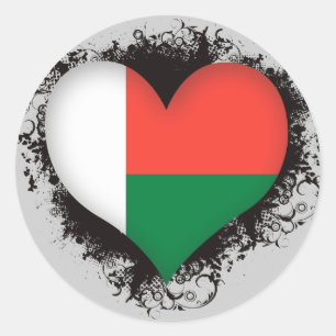 Sticker Rond Amour Madagascar du cru I