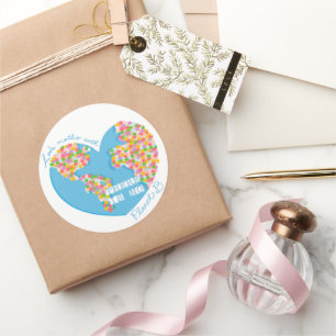 Sticker Rond Amour Mère Terre Il N'Y A Pas De Planète B