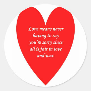 Sticker Rond amour-moyens-jamais-n'avoir-dire-pardon-depuis-
