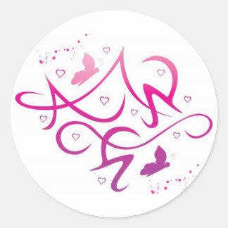 Sticker Rond Amour style graffitti