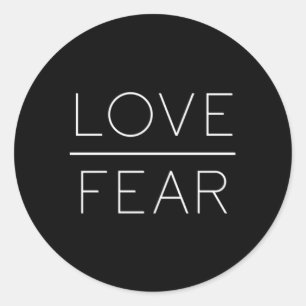 Sticker Rond Amour sur la peur