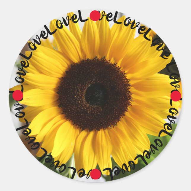 Sticker Rond Amour tout le temps (Devant)