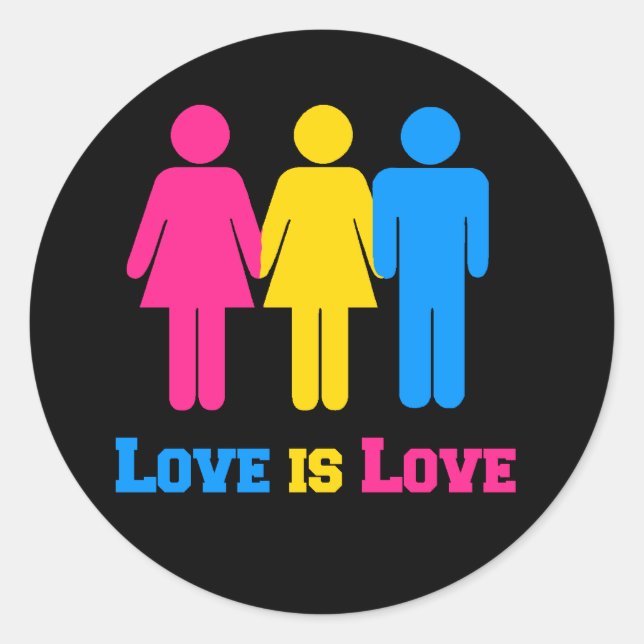 Sticker Rond Amour transexuel (Devant)