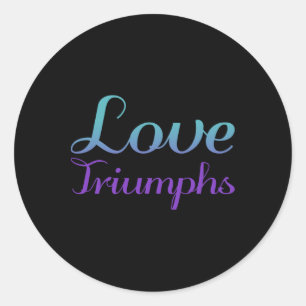 Sticker Rond Amour Triomphes Purple Prévention Suicide Sensibil