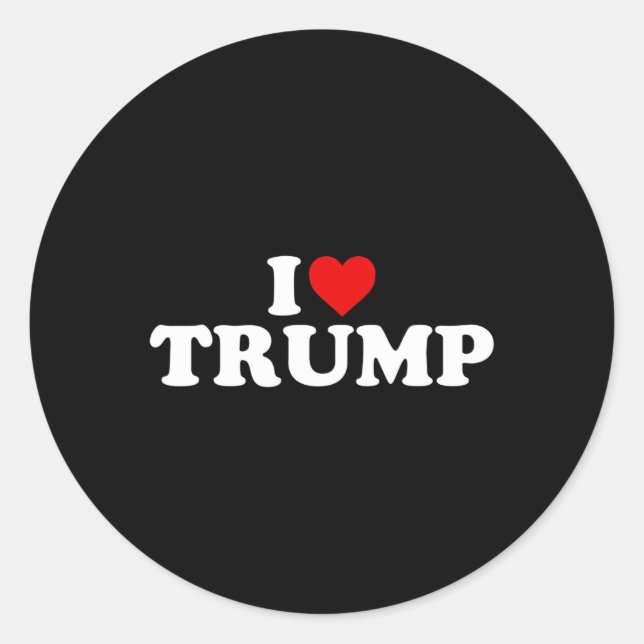 Sticker Rond Amour Trump - Coeur (Devant)