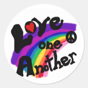Sticker Rond Amour un un autre arc-en-ciel