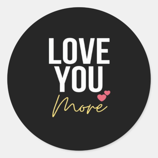 Sticker Rond Amour Vous Plus Style Élégant  (Devant)