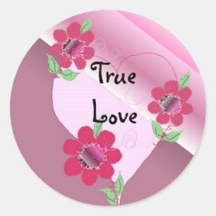 Sticker Rond Amour Vrai