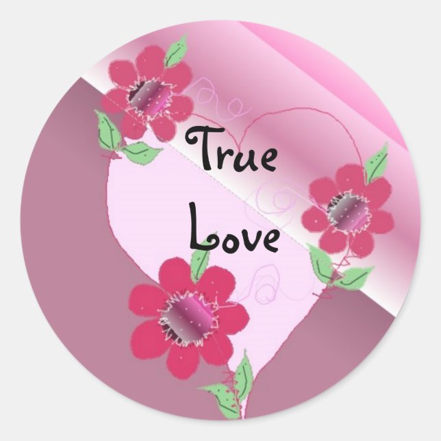 Sticker Rond Amour Vrai (Devant)
