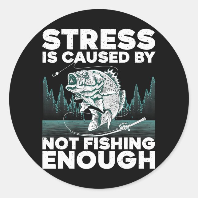 Sticker Rond Amoureux de la pêche à la mouche (Devant)