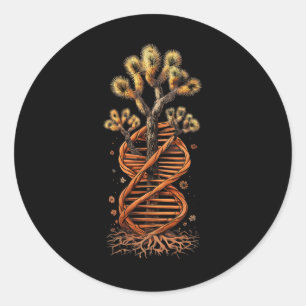 Sticker Rond Amoureux de l'art de la nature de Joshua Tree Dna