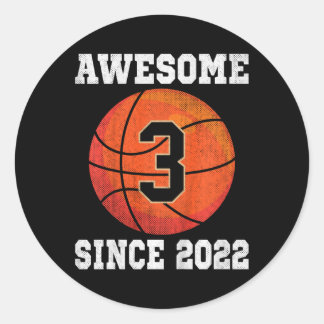 Sticker Rond Amoureux de Sketll pour 3e anniversaire 3 ans Vint