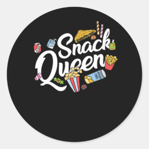 Sticker Rond Amoureux De Snack Drôle Conception Pour Femmes Fil