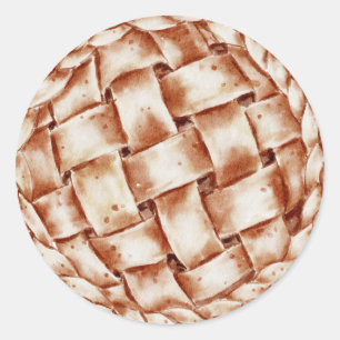 Sticker Rond amoureux de tarte aux pommes