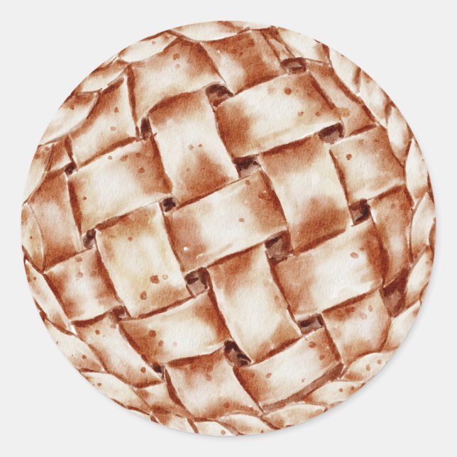 Sticker Rond amoureux de tarte aux pommes (Devant)