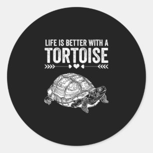 Sticker Rond Amoureux de tortues amusantes Cadeaux Hommes femme