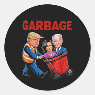 Sticker Rond Amoureux De Trump - Il Est Temps De Sortir Les Ord