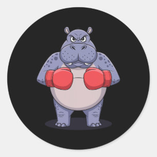 Sticker Rond Amoureux des animaux Boxing Match Sport Boxer 2