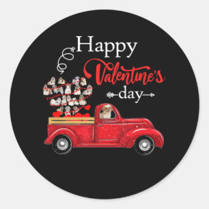Sticker Rond Amoureux des chiens   Happliquer Valentine Day Shi