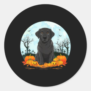 Sticker Rond Amoureux des chiens Labrador noir garçons filles H