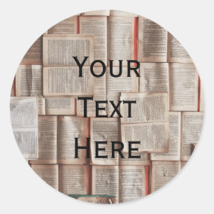 Sticker Rond Amoureux des livres