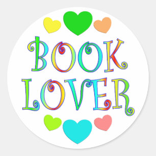 Sticker Rond Amoureux des livres