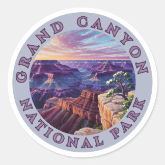 Sticker Rond Amoureux du Grand Canyon Amour du parc national Pl