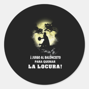 Sticker Rond Amoureux du sport   Joueurs de basket-ball Homme L