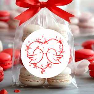 Sticker Rond Amoureux Fantaisistes Bohème Jardin de Mariage au