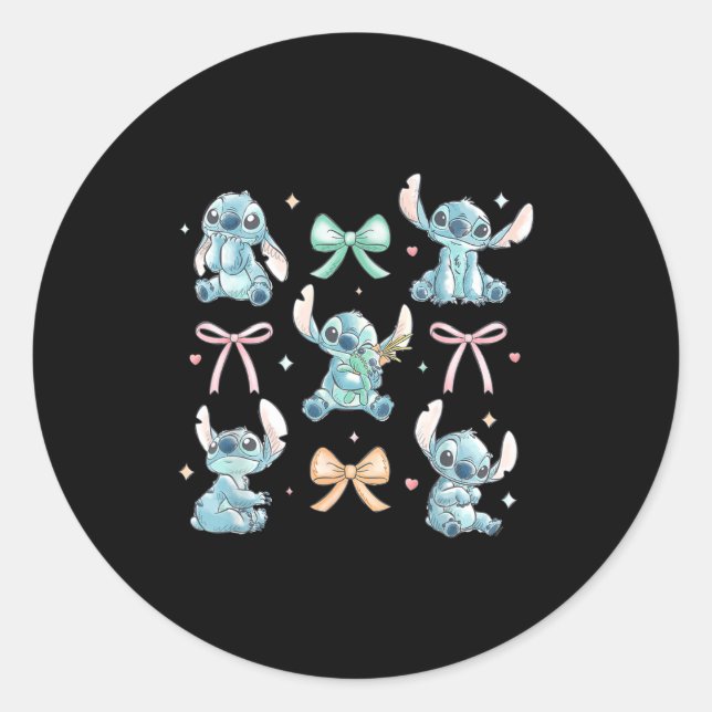 Sticker Rond &amp; Scrump Coquette Style Bows Valentine's Day  (Devant)