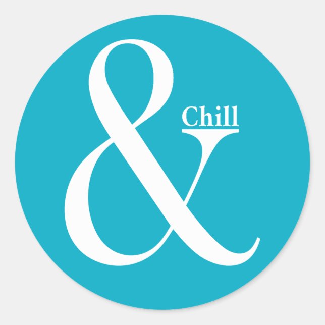 Sticker Rond Ampersand Chill (Devant)