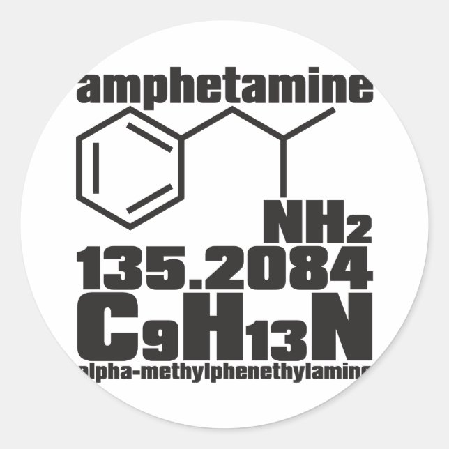 Sticker Rond amphétamine (Devant)